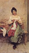Eugene de Blaas THe Seamstress oil painting picture wholesale